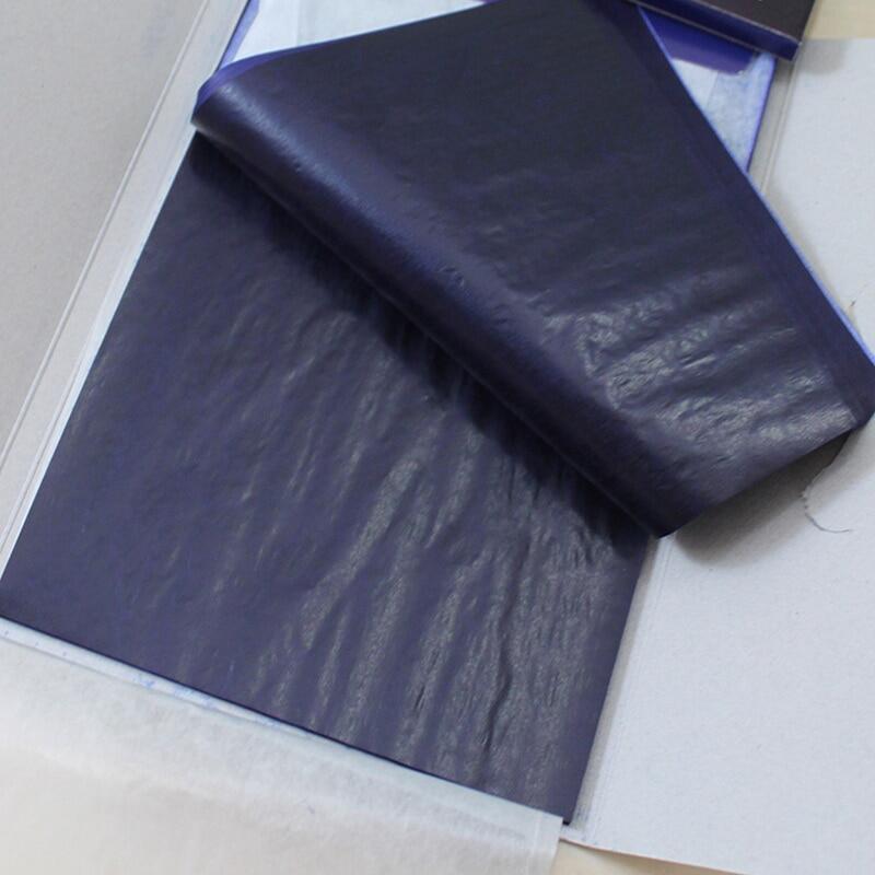 ；。【 50Sheets Carbon Paper Double Sided Carbon Tracing Paper Stationery Paper Finance Copy Paper Reusable Office Supplies