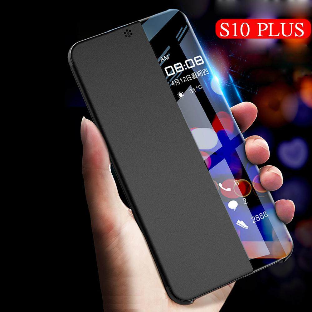 Bao Da Lật Dành Cho Galaxy S10 Plus Vỏ Cửa Sổ Xem Thông Minh Bao Da Lật