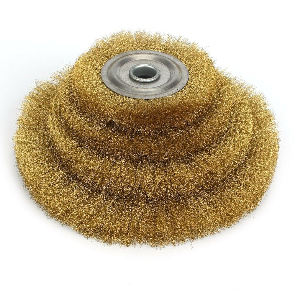 Copper Wire Wheel Soft Brass Brush For Bench Grinder Metal Polishing