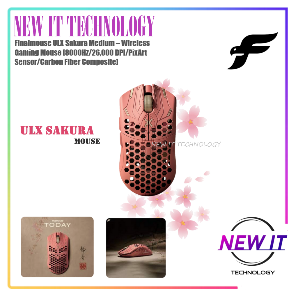 Finalmouse ULX Sakura Medium – Wireless Gaming Mouse [8000Hz