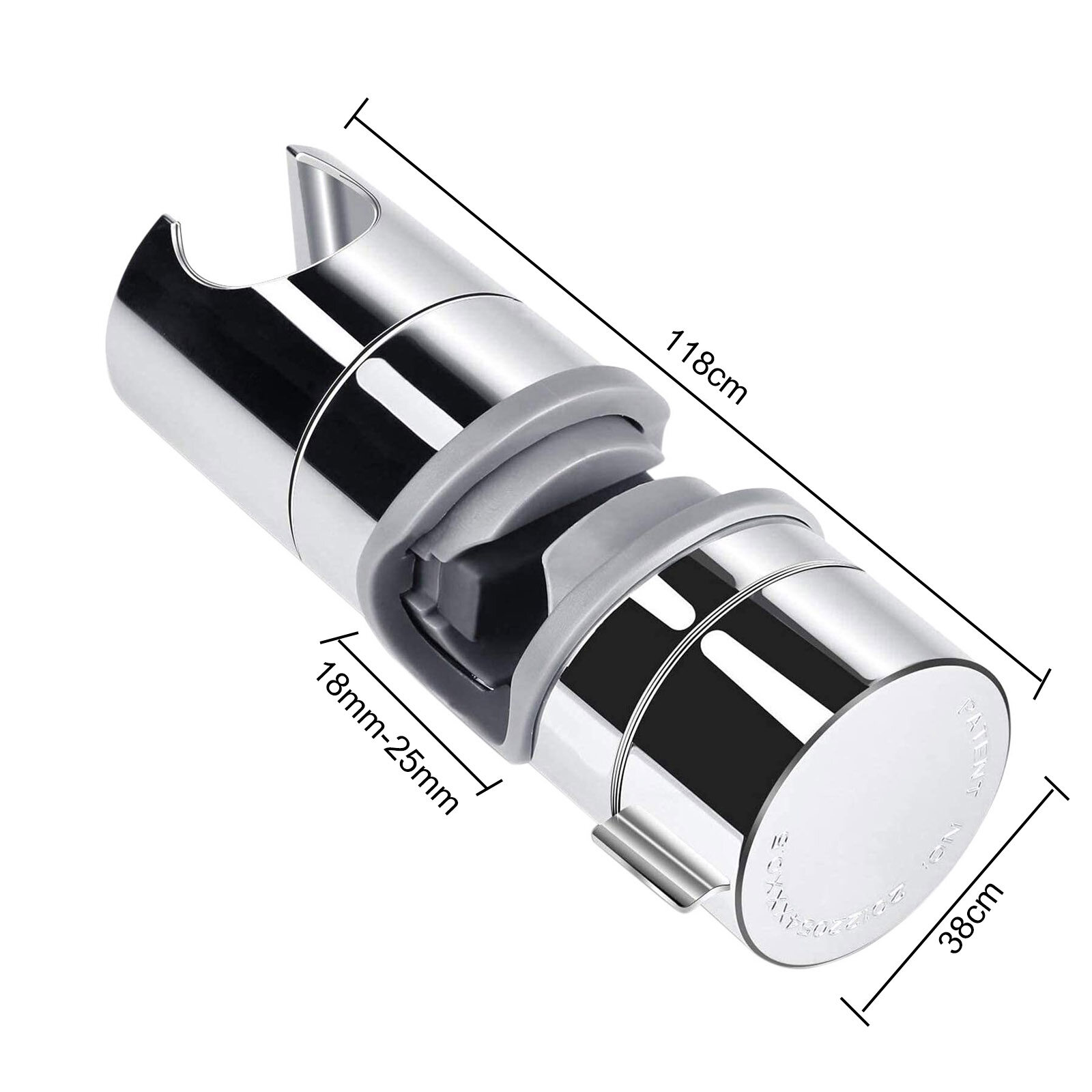 Hand Shower Bracket Adjustable 18-25 mm Rail Head Bracket Holder for Slide Bar