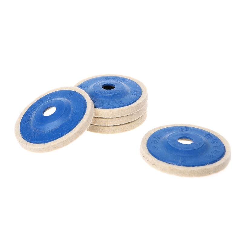 5 Cái 4 ''Vòng Đánh Bóng Bánh Xe Nỉ Len Đánh Bóng Pad Buffer Disc Công Cụ