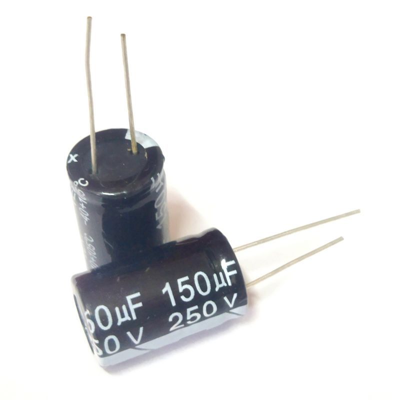 5pcs 150uf 250v 150mfd 250volt ±20% -40+105c aluminum electrolytic capacitor 16×25mm