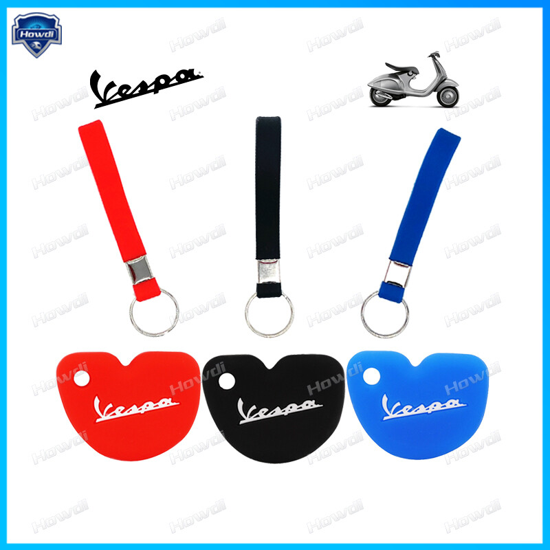 【Ready Stock】Silicone Key Cover For Vespa Piaggio New Fly Gts Super 300 with keychain