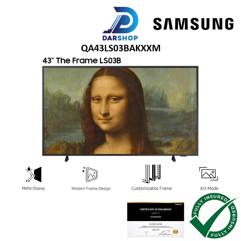 Samsung Frame TV 43 Inch The Frame 43" QLED 4K Smart Lifestyle Gaming