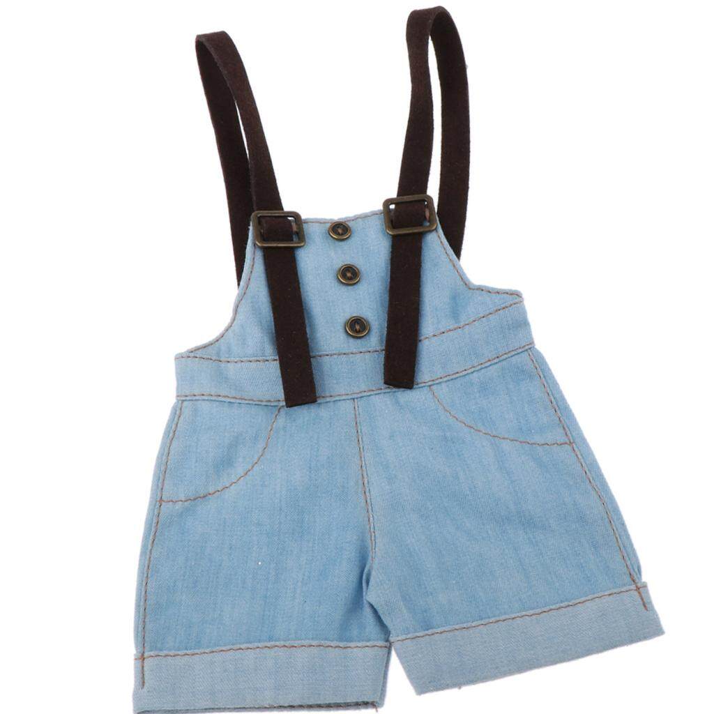1:4 Long Sleeve T-Shirt Doll Clothes Suspender Pants for BJD Dolls Dress Up