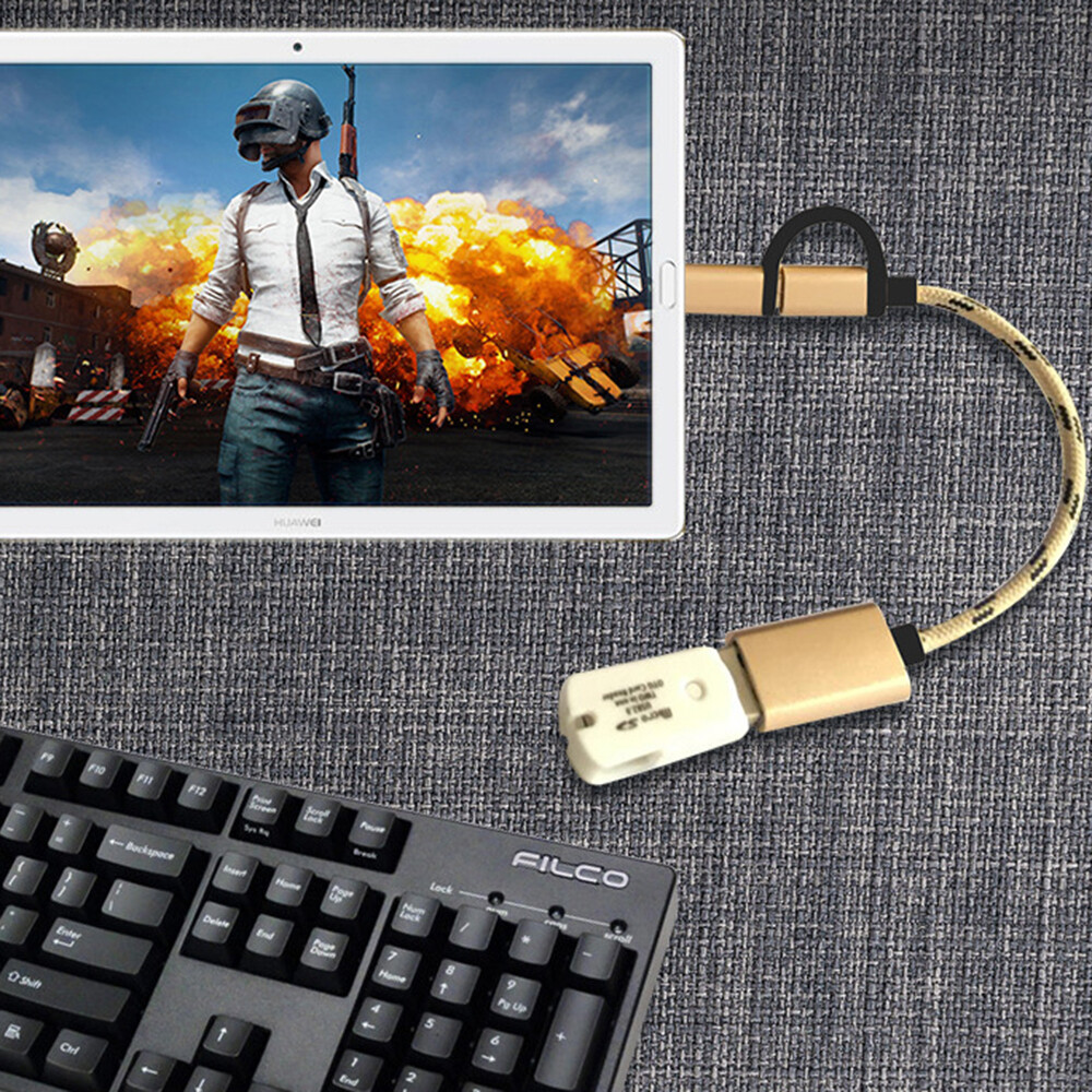 【happy-Store】2 in 1 Type C Micro usb to USB3.0 Adapter USB-C Data Transfer Cable for Type-C Phone USB 3.0 OTG Cable