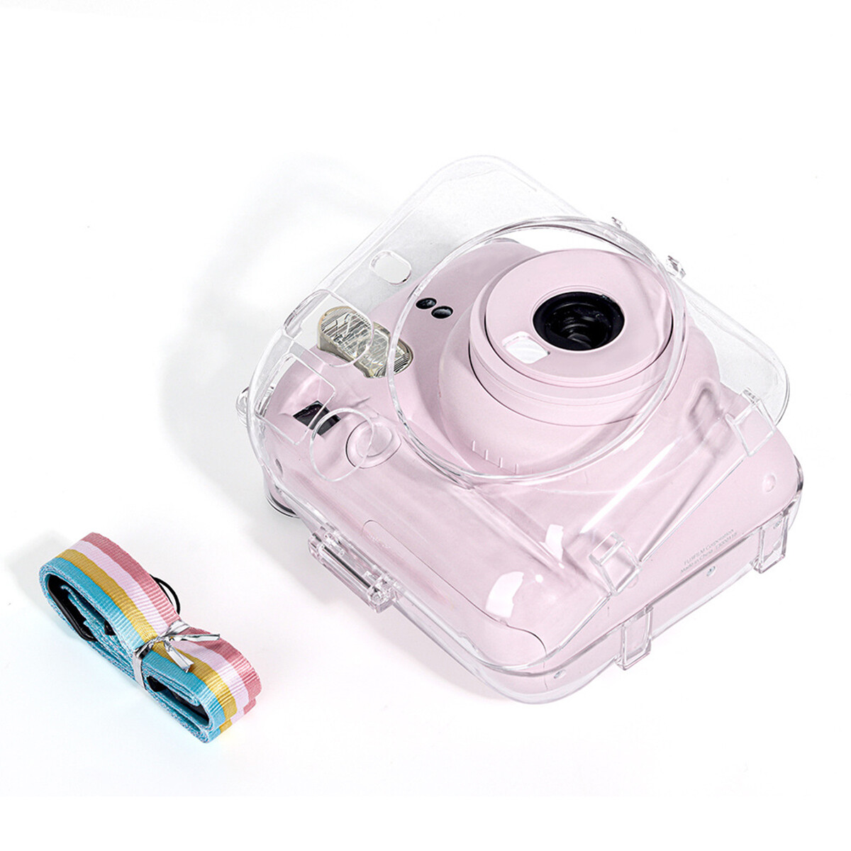 【Yadea hongkong】ốp bảo vệ Instax mini 12 Ốp bảo vệ trong suốt pha lê Túi máy ảnh mini 12 Ốp bảo vệ có dây đeo vai
