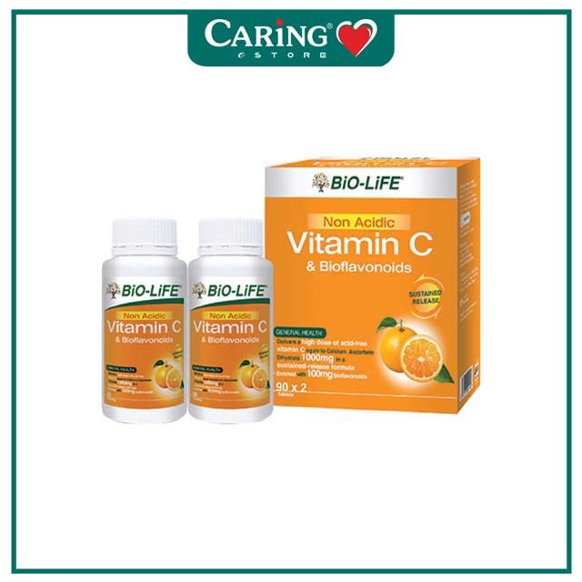 BIO-LIFE NON ACIDIC VITAMIN C & BIOFLAVONOIDS TAB 90SX2 | Lazada