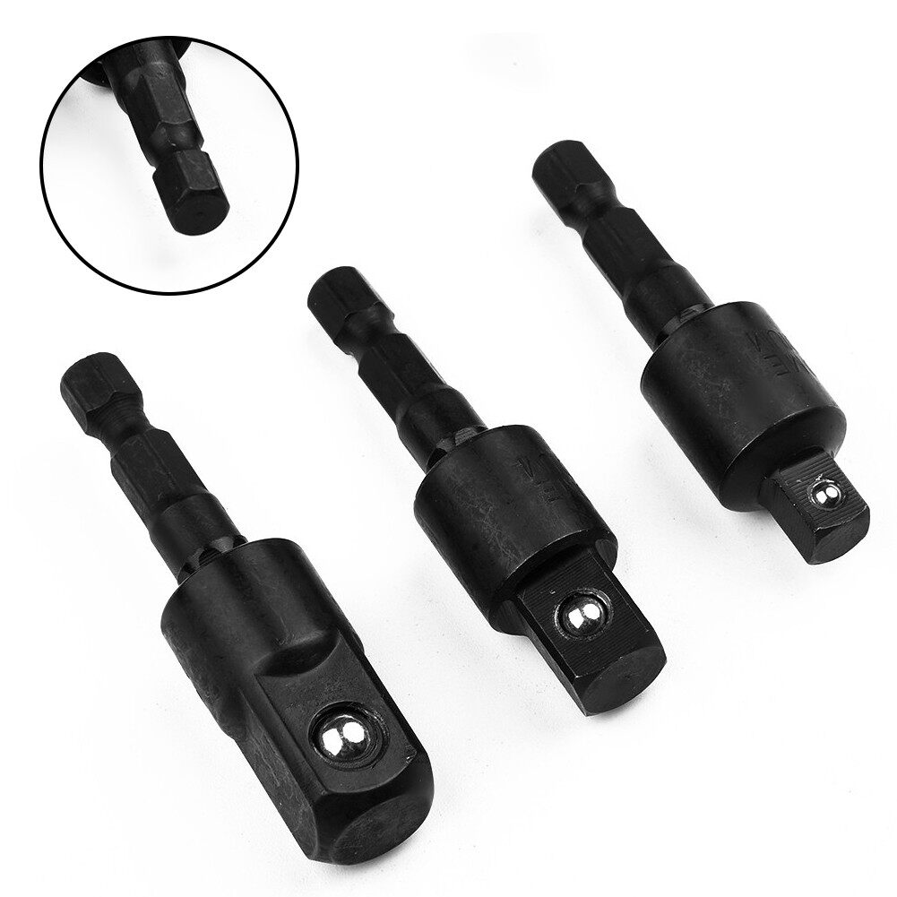 Toolstar 1PC 360° Rotatable Electric Drill Socket Adapter for Impact Driver 1/4 3/8 1/2