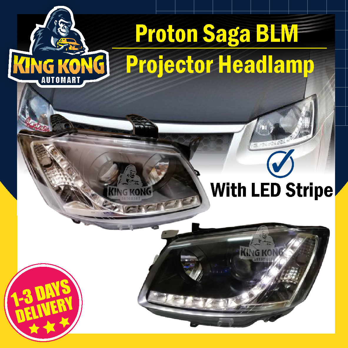 Proton Saga Blm N Projector Headlamp With Led Lazada