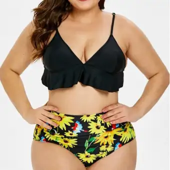 high waist two piece bathing suit