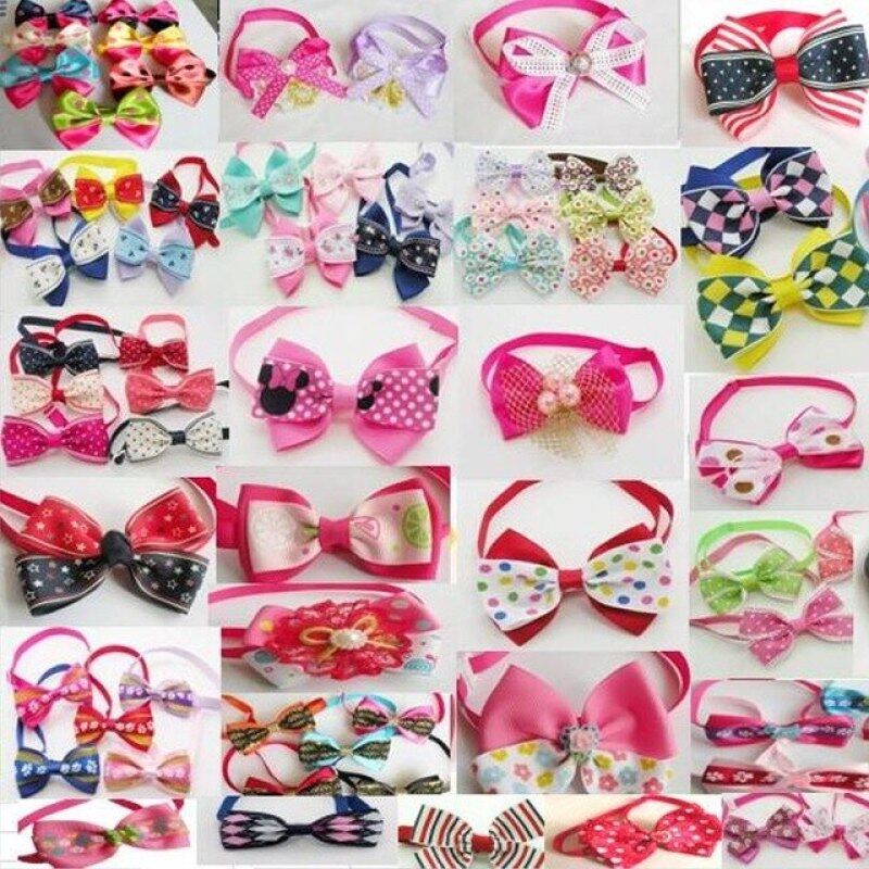 50 Cái/lốc Cao Thời Trang Handmade Holiday Giáng Sinh Nơ Cổ Cho Chó Chó Lễ Hội Tie Phụ Kiện Thú Cưng Bán Buôn Phong Cách Kết Hợp C01