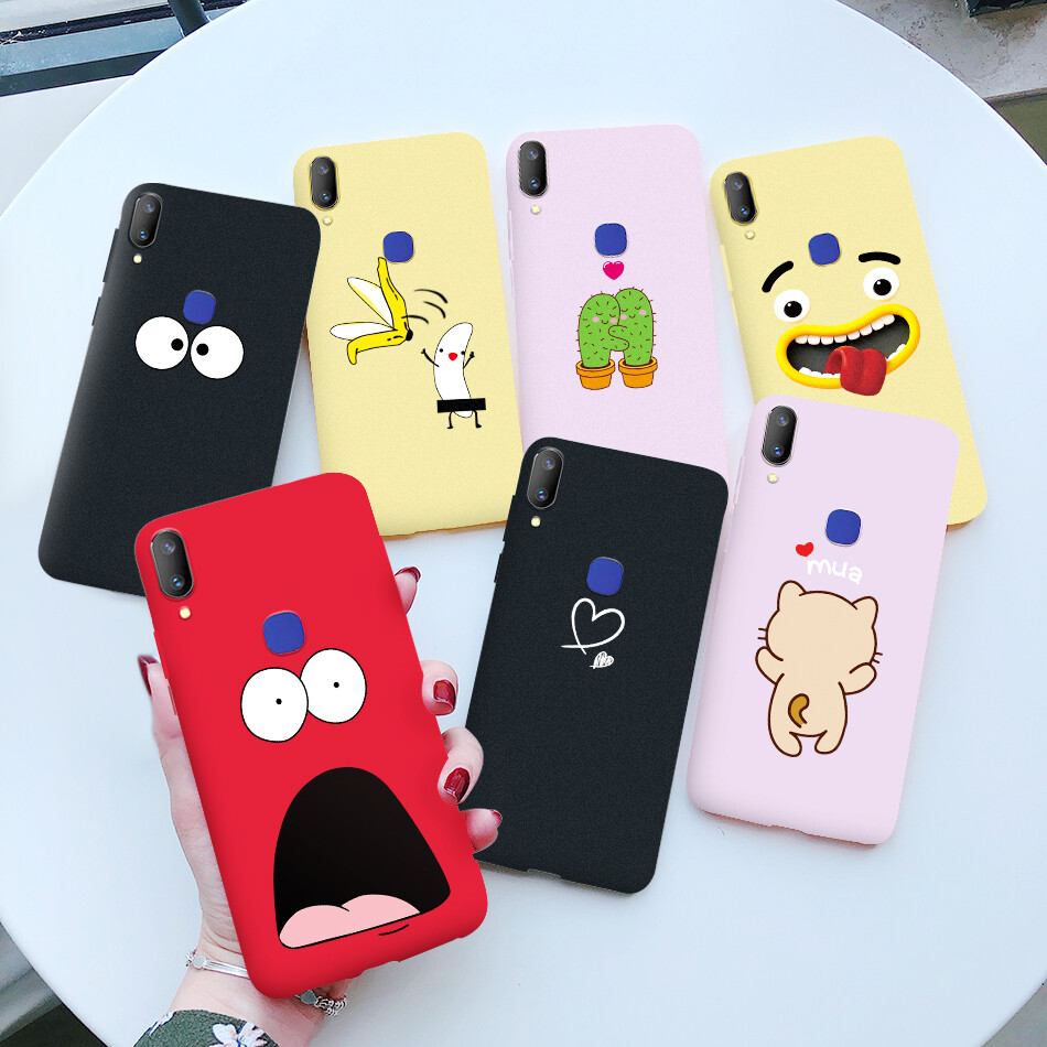 For Vivo V11i / Vivo Y97 / Vivo 1806 Case Cute Painted Slim Matte Soft Silicone Cover Phone Casing For Vivo V11i Case 6.3 inch