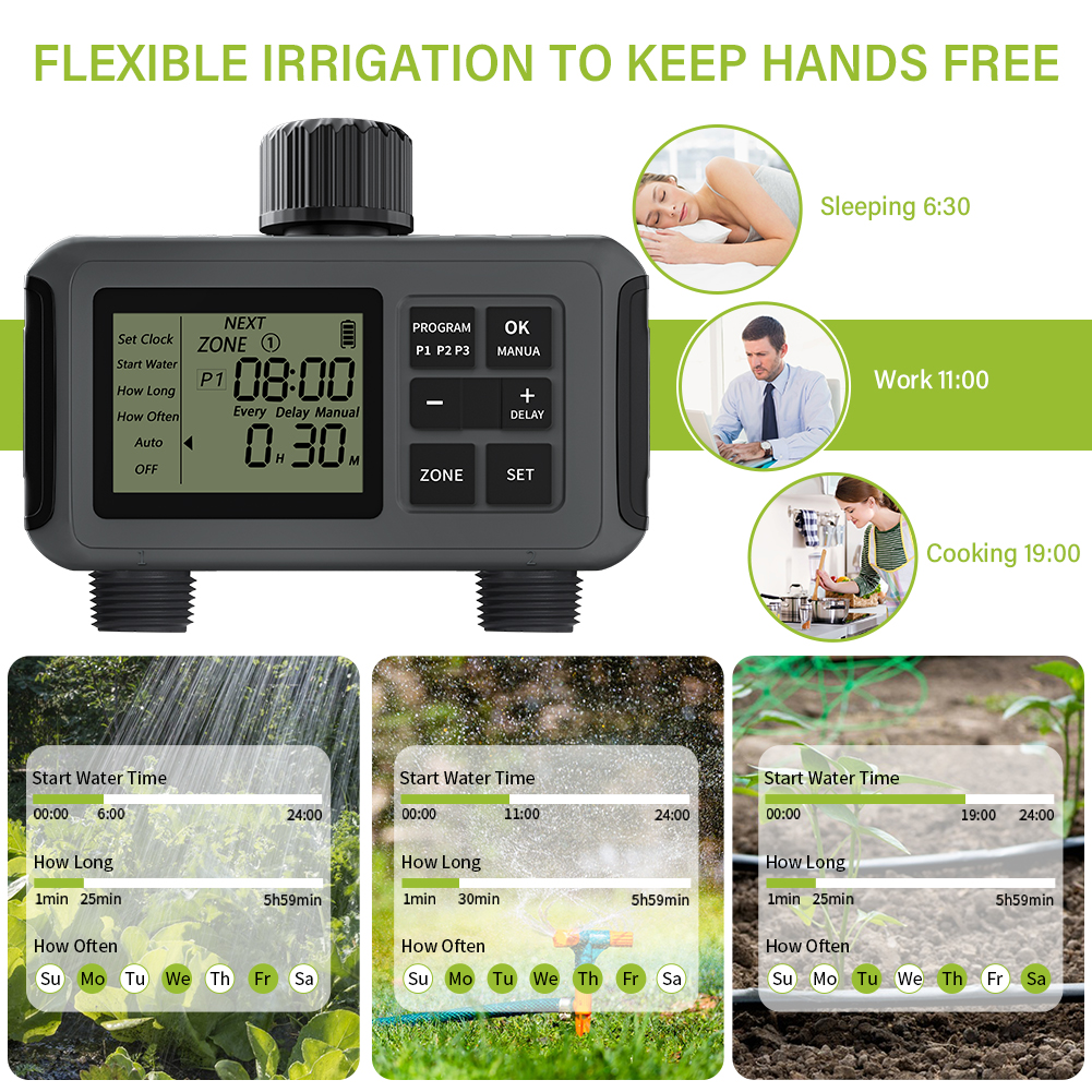 Yieryi Wifi Thông Minh tưới vườn Hẹn Giờ hẹn giờ tưới Tự Động Nhỏ Giọt Bộ điều khiển tưới nước van nước Vườn hệ thống tưới nước tự động