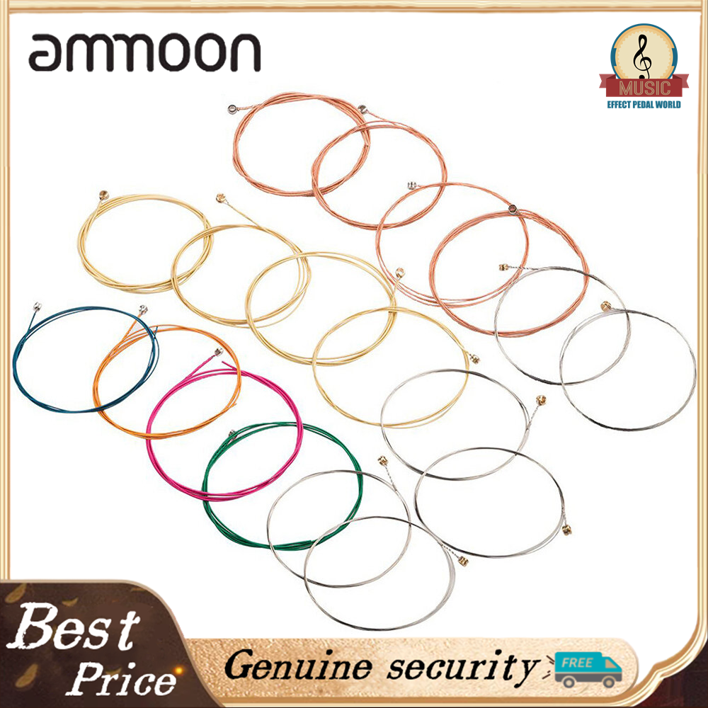 3 Sets of Acoustic Folk Guitar String Set Strings Stainless Steel Wire Core Copper Alloy Wound, 6pcs/set (.007-.047)
