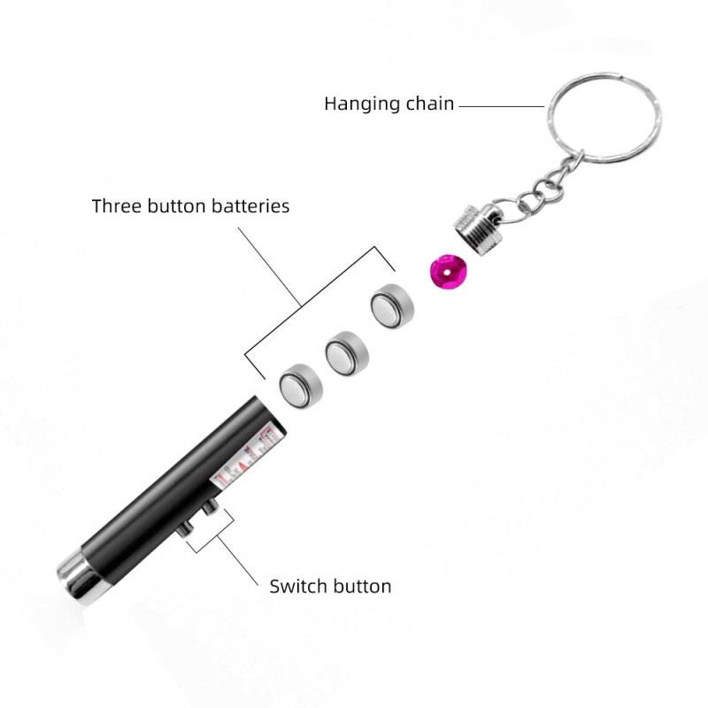 FONKEN Đèn Pin Đèn Làm Việc Mini Chống Nước Ngoài Trời Bút Đèn Pin Đỏ 2 Trong 1 Với Đèn LED Trắng, Thích Hợp Cho Phiêu Lưu/Dạy Học/Mèo Vui Nhộn