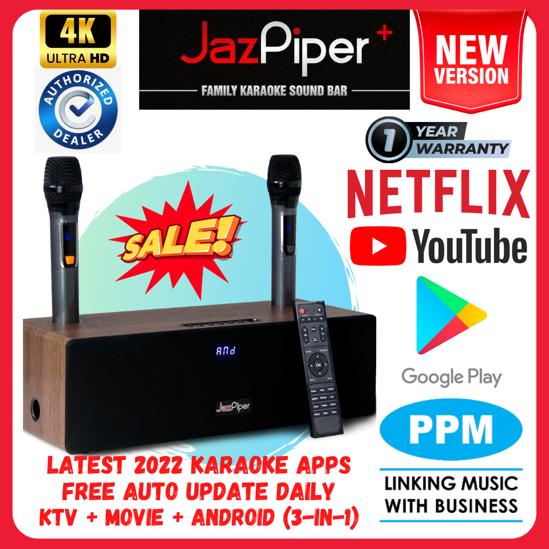 【𝗢𝗙𝗙𝗜𝗖𝗜𝗔𝗟】JazPiper Karaoke Sound Bar AllinOne Family KTV WiFi KTV