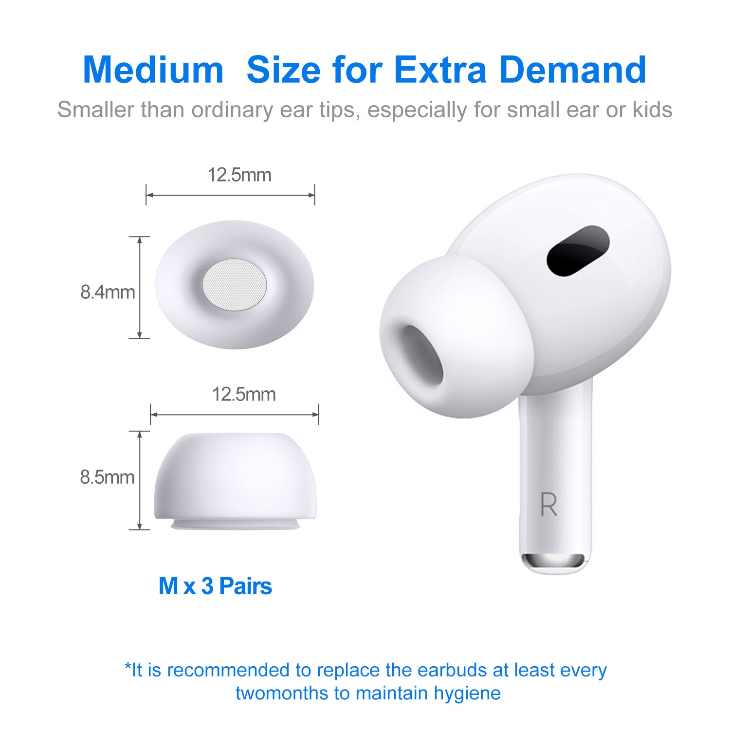 Airpods Pro Small Ear Tips CentralSound Replacement Ear Bud Tips