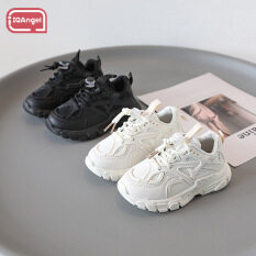 IQANGEL Trẻ Em Mới Của Sneakers Phiên Bản Thời Trang Hàn Quốc Màu Trơn Giày Thường Của Trẻ Em Thoải Mái Và Thoáng Khí