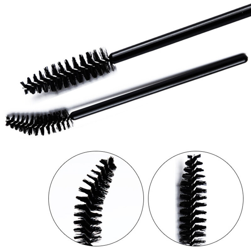 50 Cái Một Gói Bàn Chải Mascara Mắt Dùng Một Lần Dụng Cụ Uốn Cong Lông Mi Rắn Xoắn Ốc Bàn Chải Lông Mày Lược Trang Điểm