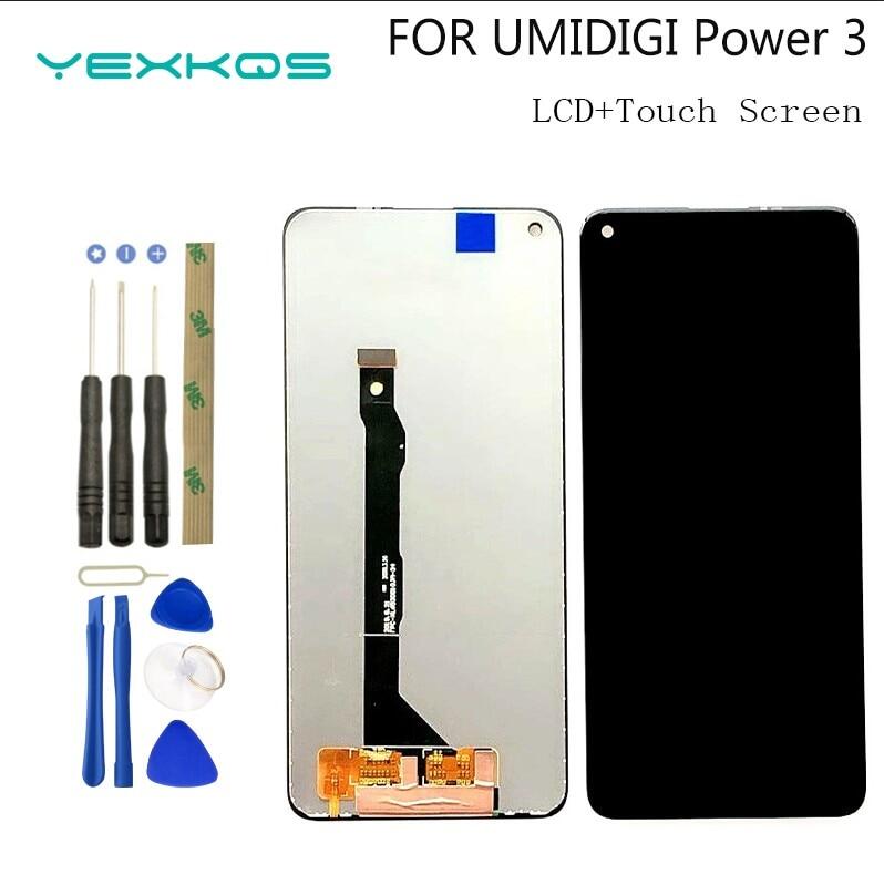 100% original for umidigi power 3 lcd display +touch screen digitizer assembly 100% tested umi power3 lcd replacement +tools