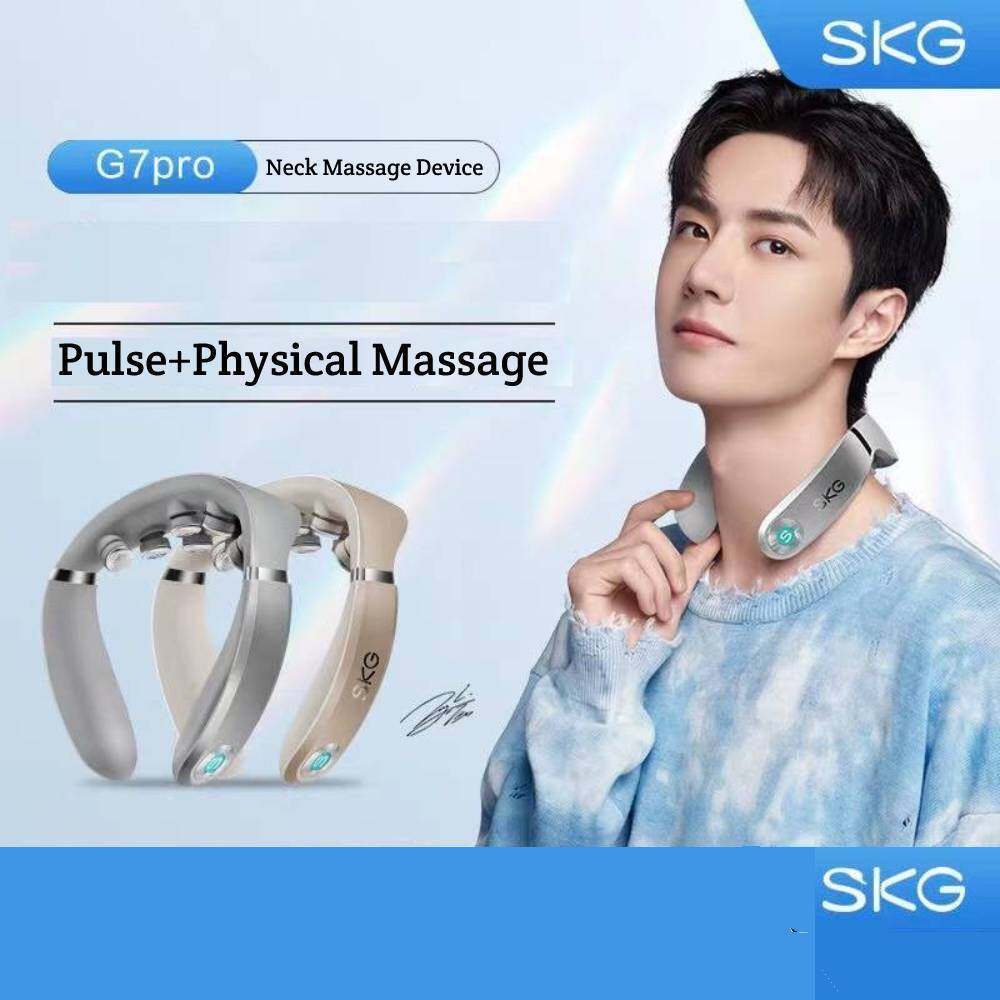 Skg Electric Neck Massager With Heat 3 Modes 15 Intensities Portable Magnetic Therapy Pulse Pain