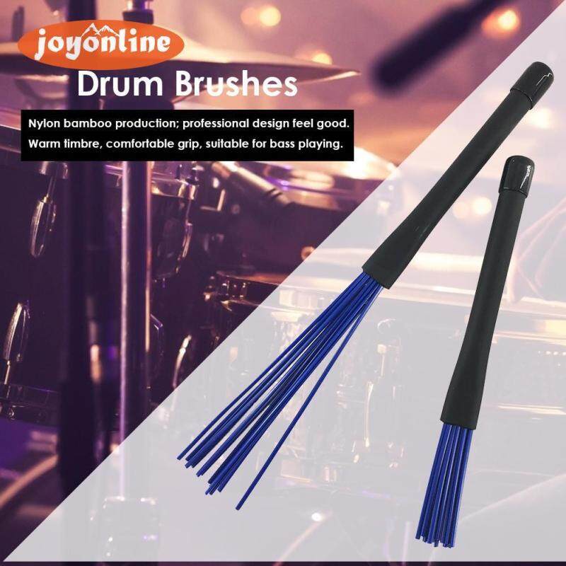 2 chiếc Có Thể Thu Vào Vòng Cuối Có Thể Điều Chỉnh Cao Su Nylon Trống Bàn Chải dành cho Nhạc Jazz