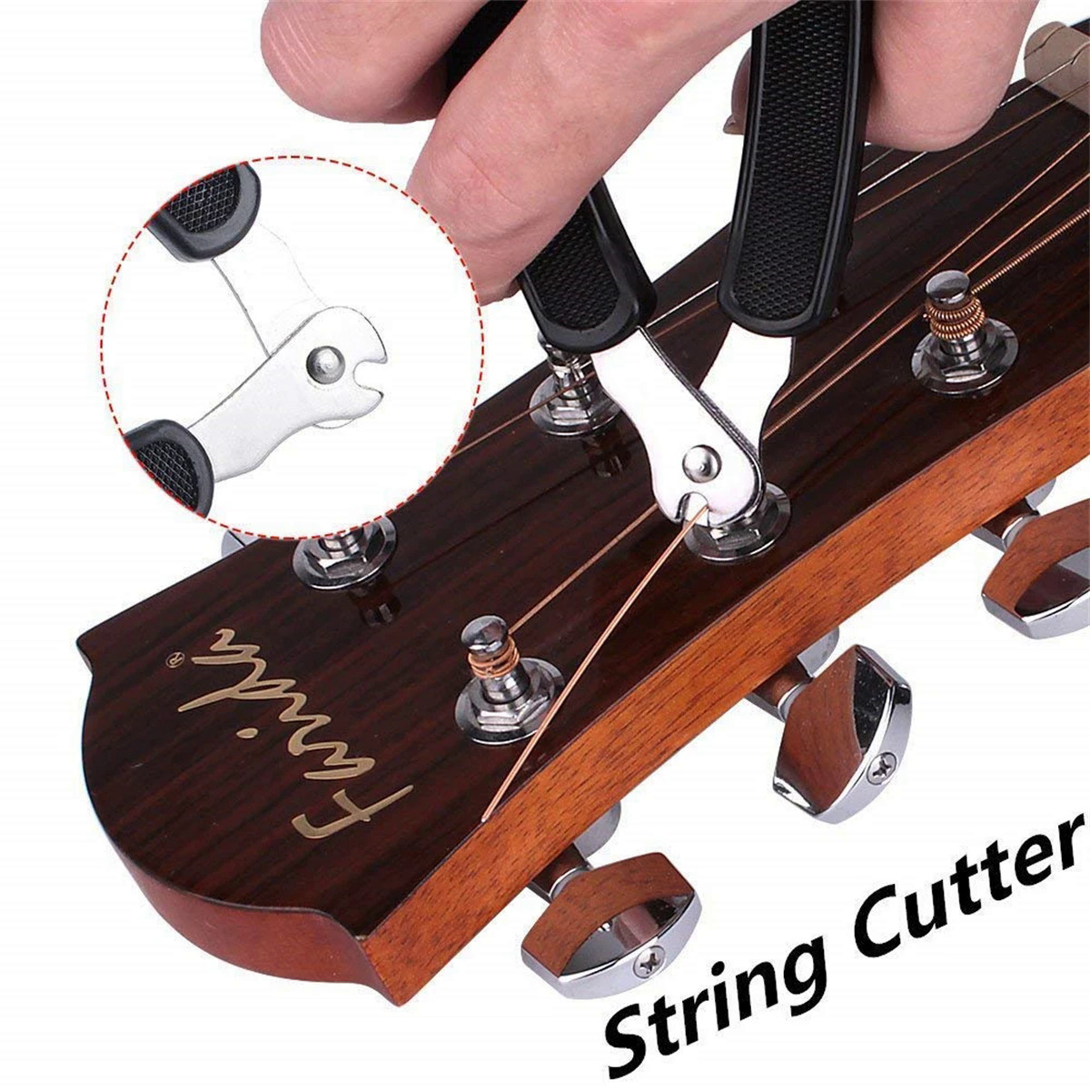 Miwayer Guitar String Winder 3 IN 1String Peg Winder String Cutter Pin Puller Instrument Guitar Maintenance Tool Repair Tool