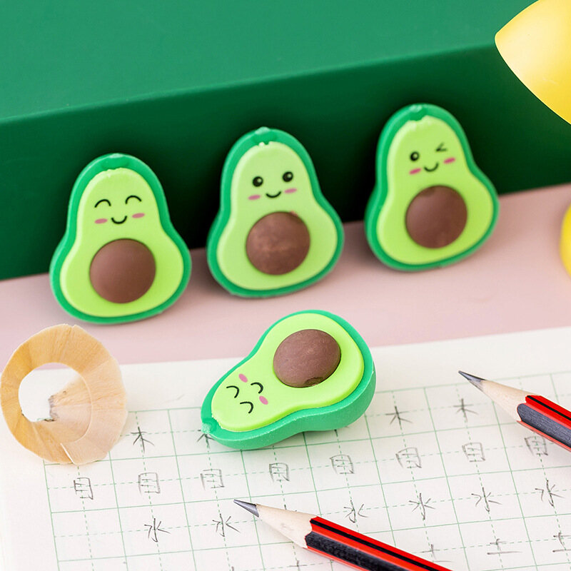 Creative Avocado Eraser Set Student Cute Rubber Student Stationery