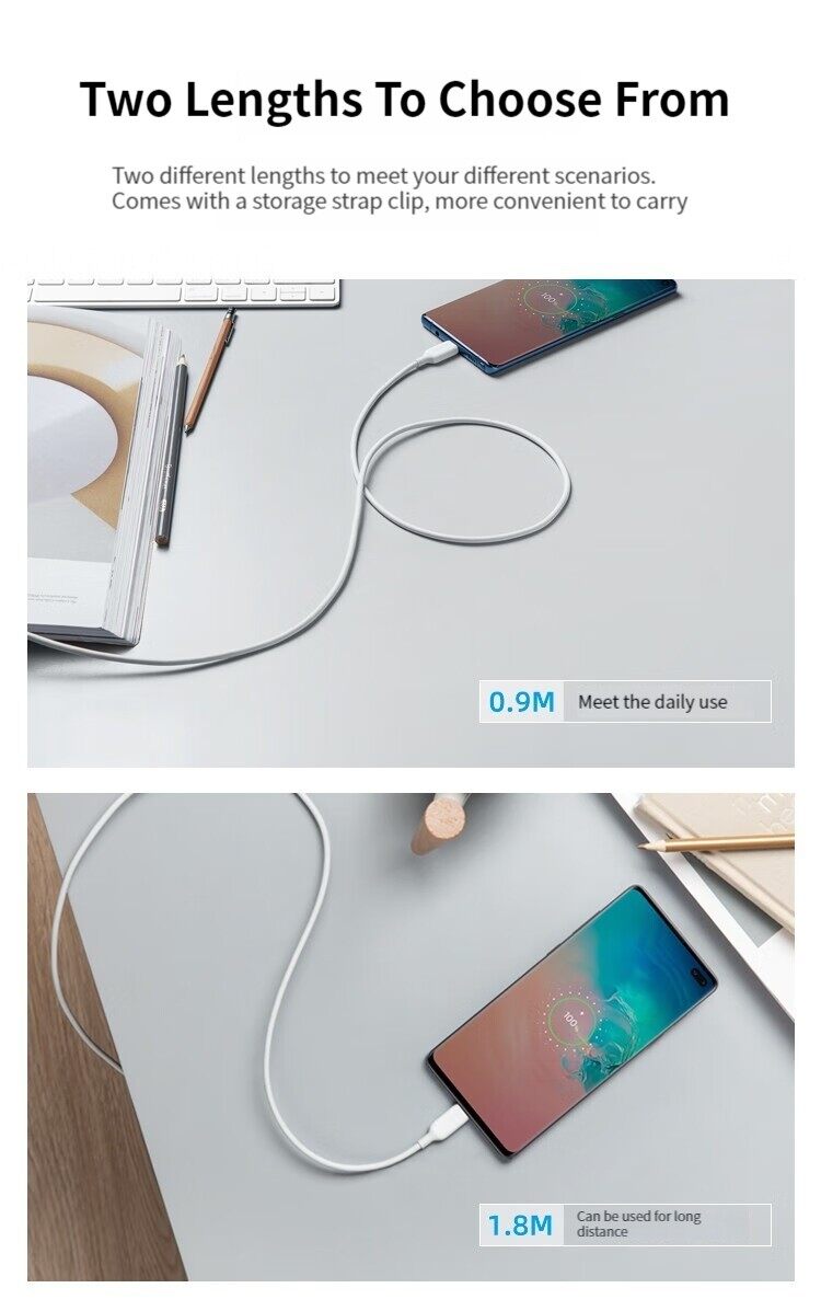 Anker Charging Data Cable Anker 322 Type-C/USB-A to Type-C Cable 0.9/1.8m Black/White 15/60W Data Transmission Fast Charge Cable