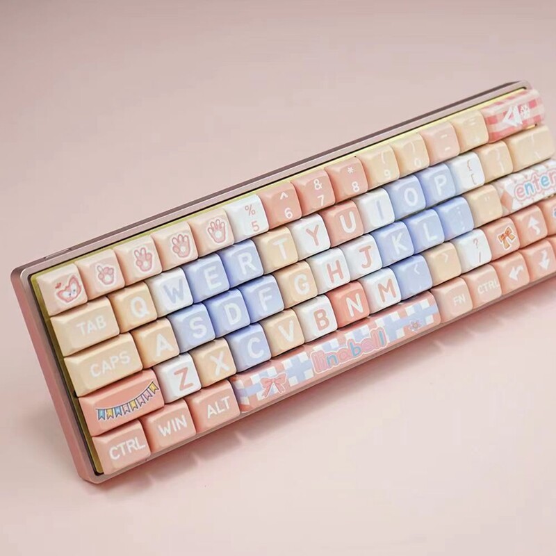 Linabell chủ đề Keycap 127 phím xda hồ sơ PBT thăng hoa cho công tắc Cherry MX Bàn Phím Cơ RK61/Anne Pro 2/gk61