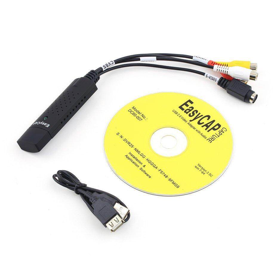 Hot Penjual Easycap USB 2.0 Audio Video VHS untuk Konverter DVD Kartu Perekam Adaptor