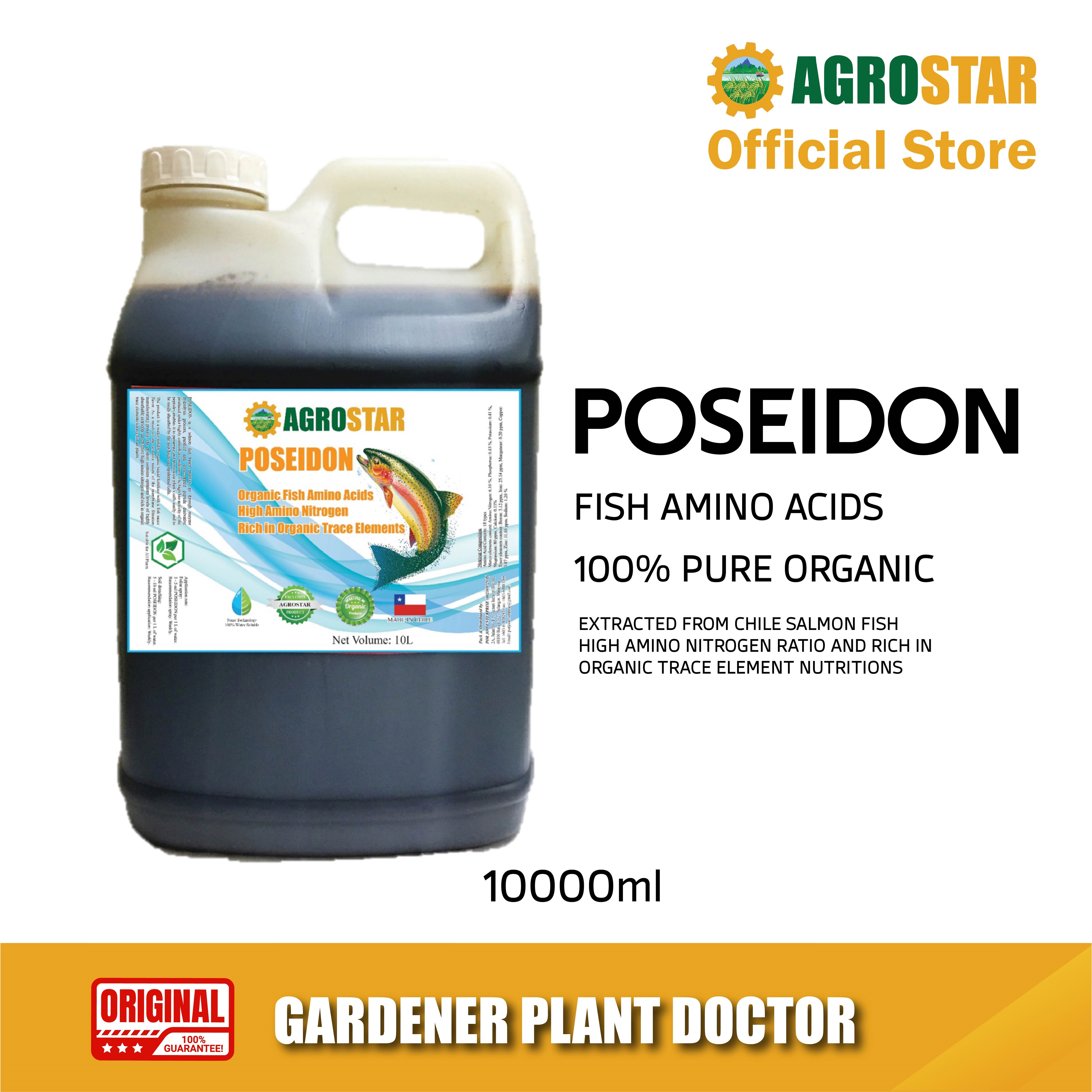 AGROSTAR - POSEIDON - Organic Fish Amino Acids Liquid Fertilizer 