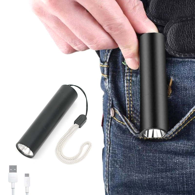 Đèn pin sạc USB đèn nhỏ siêu sáng LED