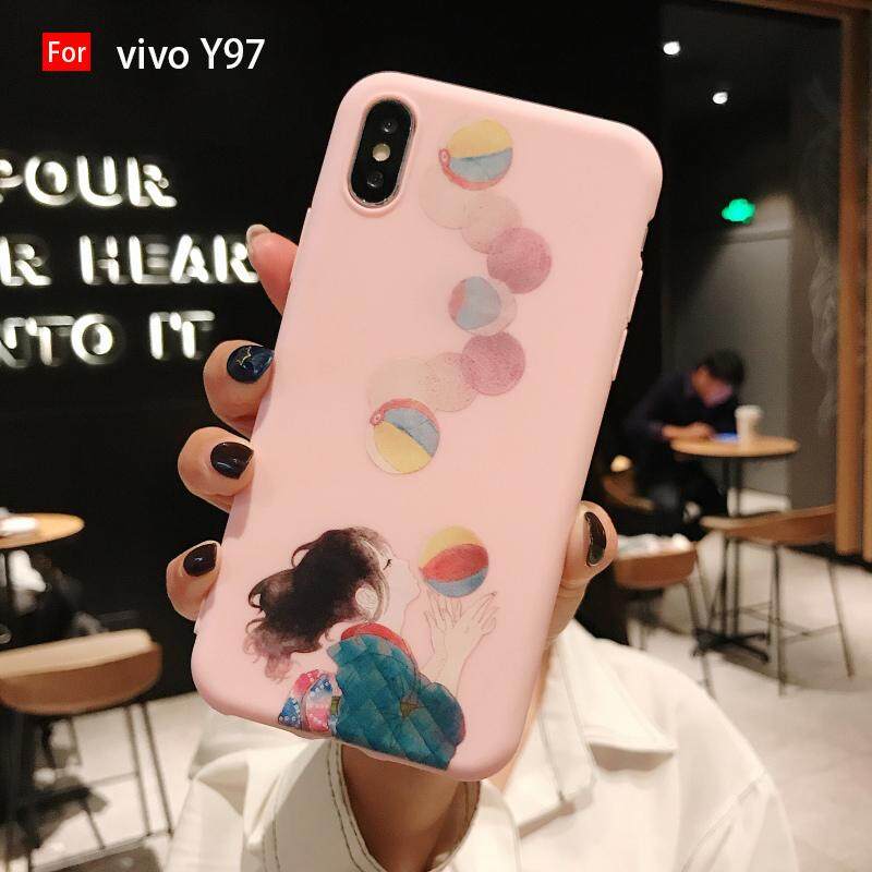 Dulcii Cover untuk Vivo Y95 U1 Y93 Y97 Y71 Y83 Y85 V9 Y79 V7 Plus Y75 V7 Y66 Y55 Jepang gadis Printing TPU Casing Ponsel