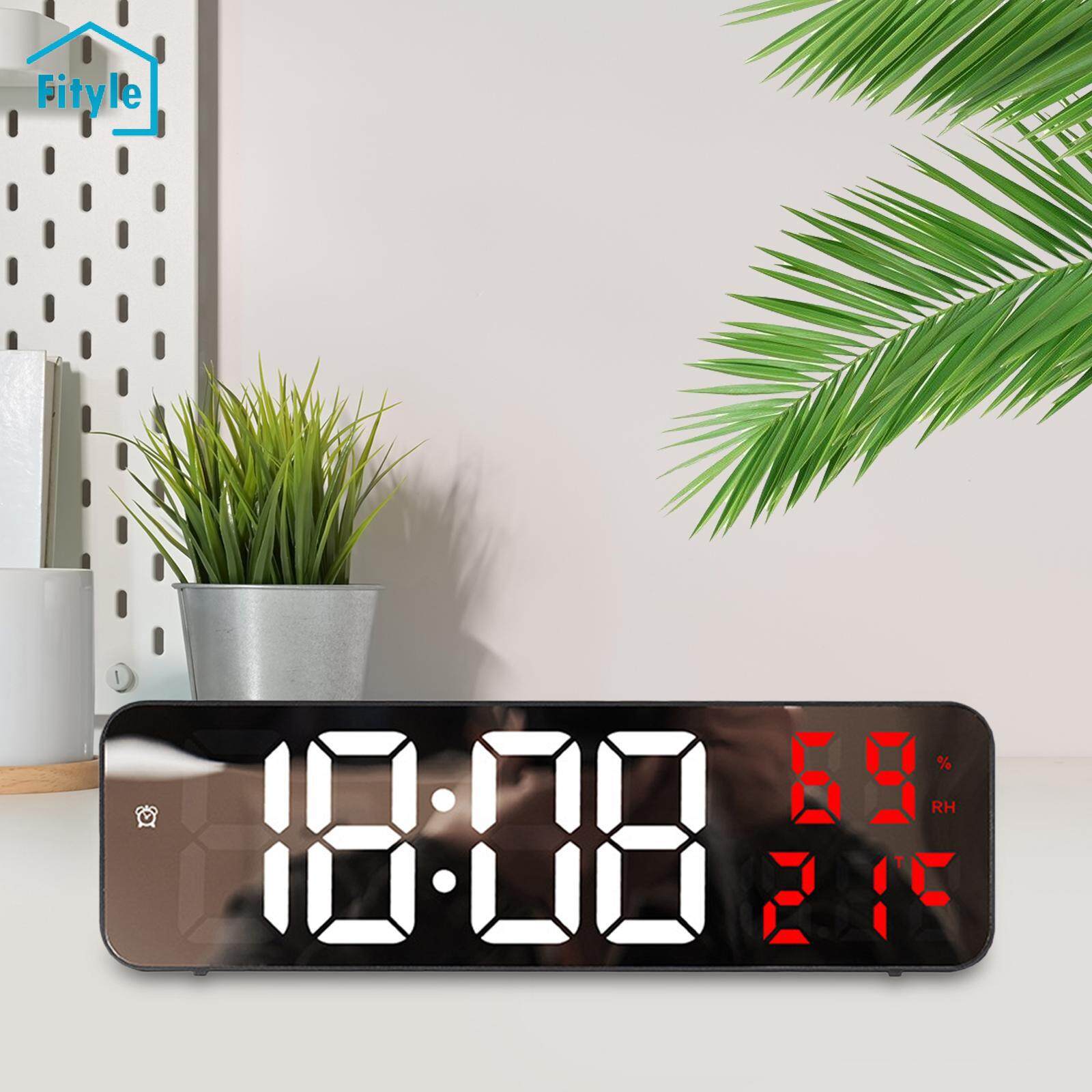 Fityle Alarm Clock Temperature Gauge Large LED Display Digital Clock