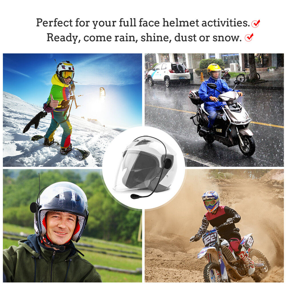 Aitemay Tai Nghe Mũ Bảo Hiểm Bluetooth 5.0 Xe Máy Siêu Mỏng Tai Nghe Gọi Rảnh Tay Không Dây