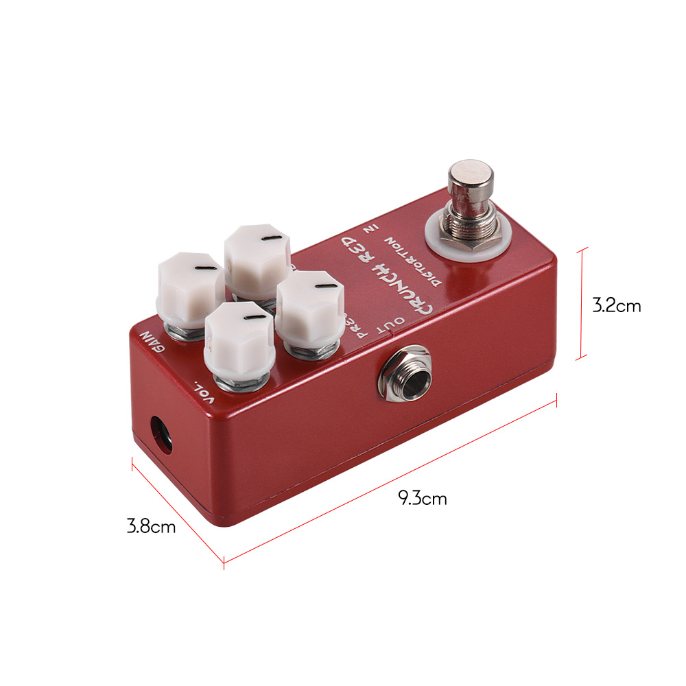 [ammoon]quà bí mật MOSKYAudio CRUNCH RED Distortion Guitar Effect Pedal Full Metal Shell True Bypass