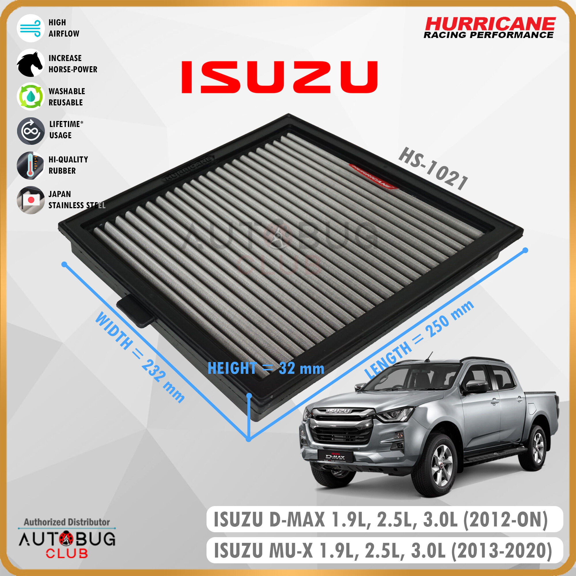 K&N Engine Air Filter: High Performance, Premium, Washable, Replacement Filter: Compatible With 2012-2018 ISUZU (D-Max, MU-X), 33-3002 : Buy Online At Best Price In KSA - Souq Is Now - View #7