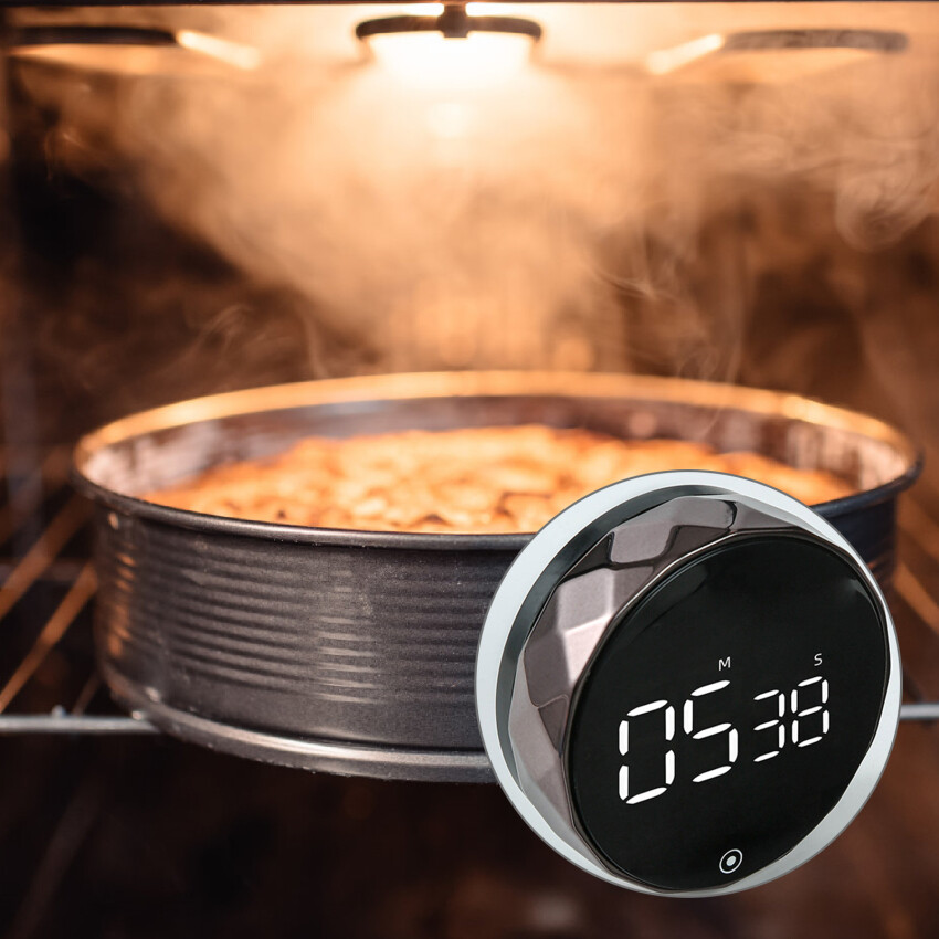 Digital Kitchen Timer - Magnetic Countdown Countup Timer With Large LED Display Volume Adjustable