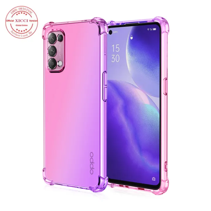 Xicci For Oppo Reno 5 4g Gradient Color Case Cover Soft Tpu Silicone Phone Cases Back Cover Shockproof Casing Lazada Ph
