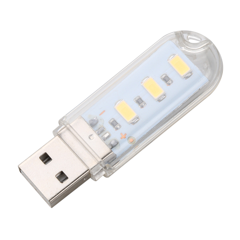 4 PCS USB LED Light 8 LEDs 3LEDs 5V USB Lighting Lamps Desk Book Reading Lamp Camping Bulb White / Warm Light