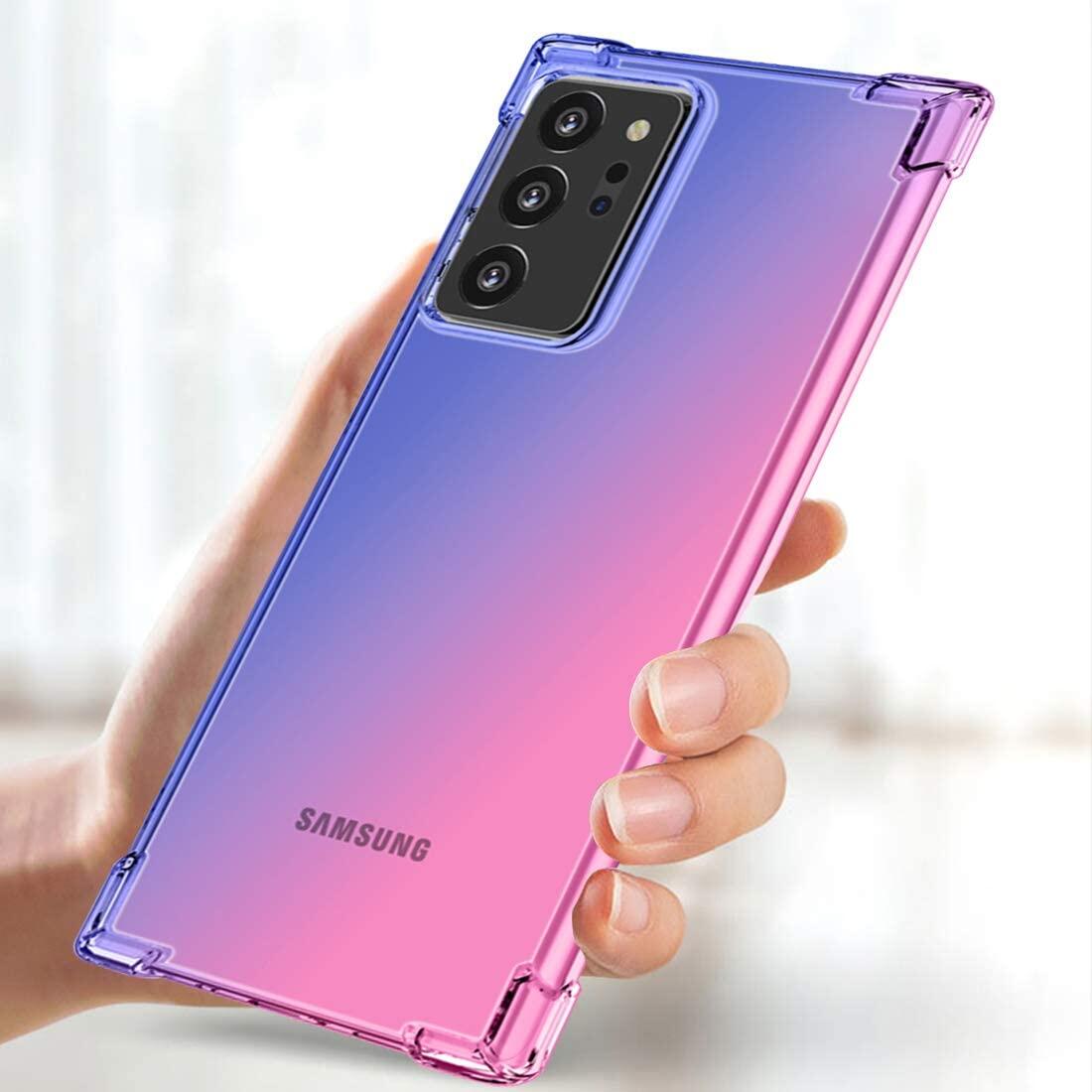 Ốp lưng cho Samsung Galaxy Note 20 Ultra/Note 20/Note 10 Plus/Note 10/Note 9/Note 8 | Ốp TPU 4 bảo vệ góc chống sốc | Ốp TPU màu gradient