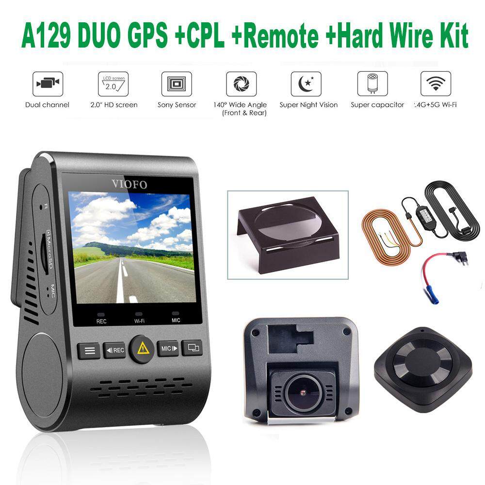 CPL Viofo A129 Duo Wifi GPS HD Car Dash Cam Hardwire+Fuse Kit Remote Control