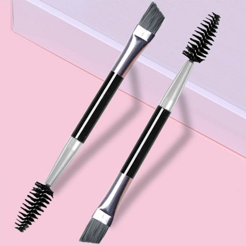 Double Eyelash Brush Eyebrow Brush, Spoolie Brush and Angled Brow Brush Eyelash Brush for Eye Makeup