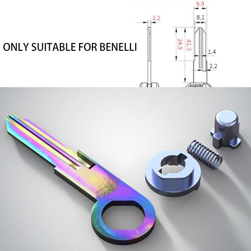 Huiyisunny Spirit Beast CNC Aluminum Motorcycle Key Case Cover Scooter Accessories for Benelli TNT TNT125 TNT150 TNT250 & MORE (with Key)
