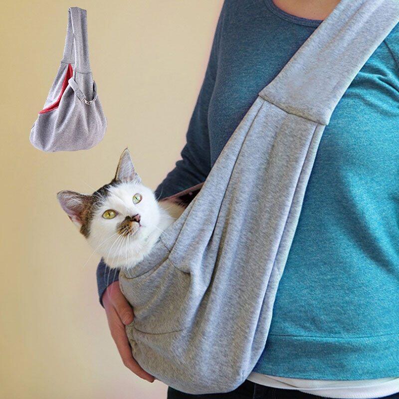 Mèo Cưng Hãng Ba Lô Mềm-Hai Mặt Hãng Túi Đeo Vai Một Bên Vải Cotton Thời Trang Mèo Thoáng Khí Túi Sản Phẩm Nguồn Cung Cấp