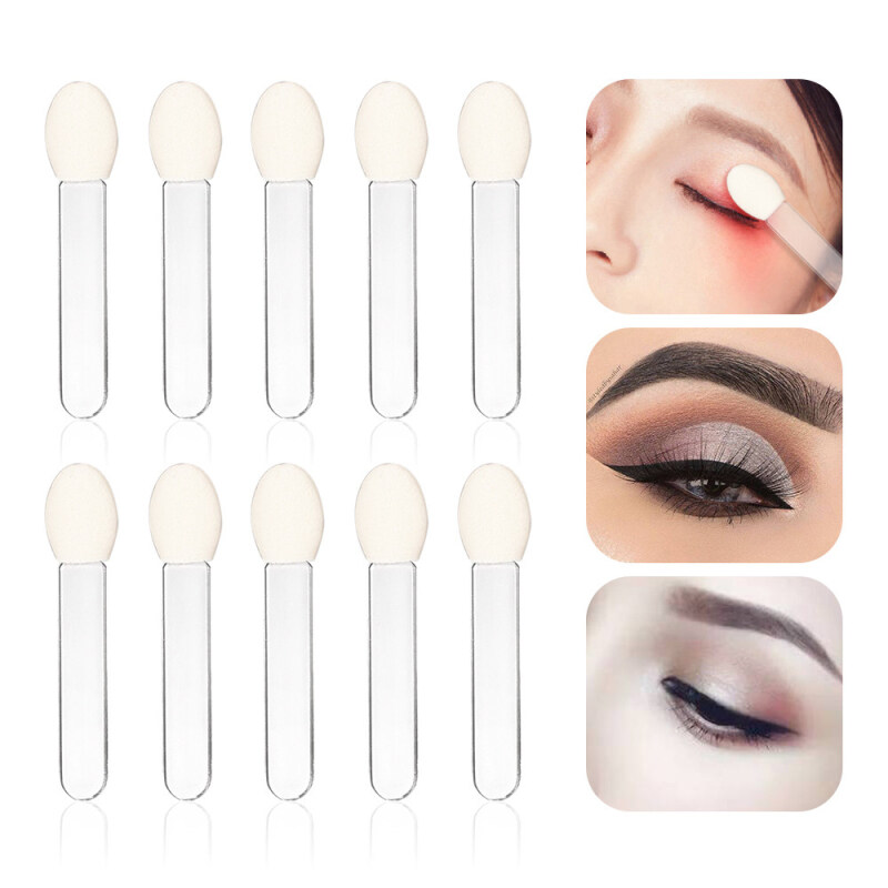 Litfly 10/100 Cái Cọ Mút Trang Điểm Hai Đầu Cọ Đánh Phấn Mắt Di Động Dụng Cụ Làm Đẹp Tiện Lợi Công Cụ Trang Điểm Mini Nhẹ Cho Cửa Hàng Trang Điểm Chuyên Nghiệp Sử Dụng giá rẻ