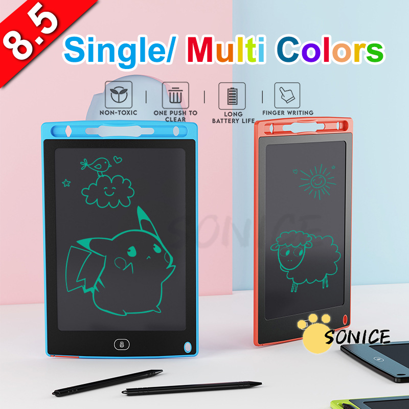 Máy tính bảng LCD viết bảng 8,5 inch Tấm viết điện tử Bảng vẽ nguệch ngoạc di động Quà tặng cho trẻ em Văn phòng Bản ghi nhớ Trang chủ Bảng trắng + Bút